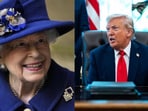 Queen Elizabeth (L) and Donald Trump (R). Queen Elizabeth (L) and Donald Trump (R).