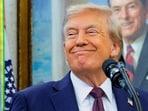 U.S. President Donald Trump smiles as he attends an event to announce that Space Force Command will move from Colorado to Alabama.