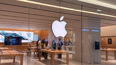 Apple’s new store at Phoenix Mall of Asia, Hebbal, opened on September 2, becoming its third in India after Apple BKC in Mumbai and Apple Saket in Delhi. (Shaurya Sharma - HT)