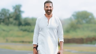 Akshay Kumar was spotted visiting the Guruvayur temple in Kerala this week. (Pic credit: Nithin Narayanan/Instagram) Akshay Kumar was spotted visiting the Guruvayur temple in Kerala this week. (Pic credit: Nithin Narayanan/Instagram)