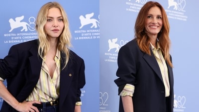 The super fan story behind Amanda Seyfried and Julia Roberts' twinning moment at Venice Film Festival 2025 (Photos: X) The super fan story behind Amanda Seyfried and Julia Roberts' twinning moment at Venice Film Festival 2025 (Photos: X)