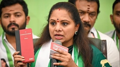 Bharat Rashtra Samithi (BRS) leader Kalvakuntla Kavitha. (HT file) Bharat Rashtra Samithi (BRS) leader Kalvakuntla Kavitha. (HT file)