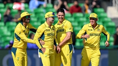 For the Aussies, Ben Dwarshuis struck thrice. (AFP) For the Aussies, Ben Dwarshuis struck thrice. (AFP)