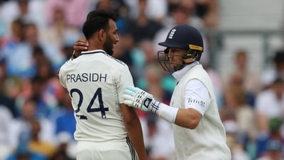 Prasidh Krishna and Joe Root were involved in a heated exchange during the Oval Test. (Action Images via Reuters)