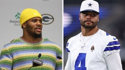 Dak Prescott breaks silence on Micah Parsons trade (Photo by Jayden Mack / GETTY IMAGES NORTH AMERICA / Getty Images via AFP, photo by Sam Hodde / GETTY IMAGES NORTH AMERICA / Getty Images via AFP) Dak Prescott breaks silence on Micah Parsons trade (Photo by Jayden Mack / GETTY IMAGES NORTH AMERICA / Getty Images via AFP, photo by Sam Hodde / GETTY IMAGES NORTH AMERICA / Getty Images via AFP)