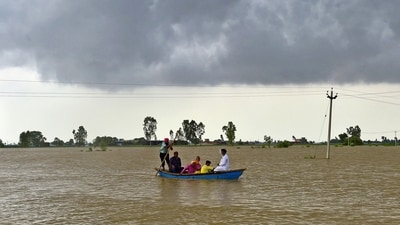 The swollen Ravi river claimed the lives of one person each in Bathinda, Gurdaspur, Patiala, Mohali and Sangrur districts. (AFP) The swollen Ravi river claimed the lives of one person each in Bathinda, Gurdaspur, Patiala, Mohali and Sangrur districts. (AFP)