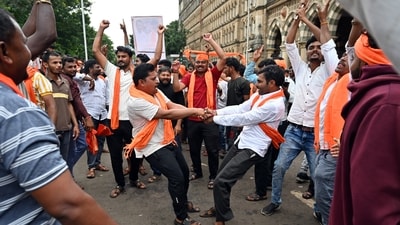 The announcement triggered celebrations among his supporters while bringing relief to Mumbaikars. ( Raju Shinde/HT Photo) The announcement triggered celebrations among his supporters while bringing relief to Mumbaikars. ( Raju Shinde/HT Photo)