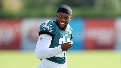 Saquon Barkley #26 of the Philadelphia Eagles has claimed the top spot on the NFL Top 100 Players of 2025 list. (Getty Images via AFP) Saquon Barkley #26 of the Philadelphia Eagles has claimed the top spot on the NFL Top 100 Players of 2025 list. (Getty Images via AFP)
