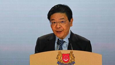 Singapore's Prime Minister Lawrence Wong delivers a speech during the groundbreaking ceremony for the company's expansion of Marina Bay Sands resort in Singapore on July 15 (AFP FILE)