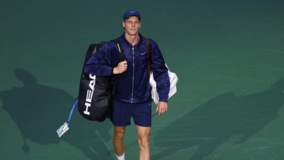 Jannik Sinner arrives for his men's singles round of 16 tennis match against Kazakhstan's Alexander Bublik on day nine of the US Open (AFP) Jannik Sinner arrives for his men's singles round of 16 tennis match against Kazakhstan's Alexander Bublik on day nine of the US Open (AFP)