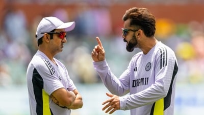 Virat Kohli, right, was brought up by Gautam Gambhir (AFP) Virat Kohli, right, was brought up by Gautam Gambhir (AFP)