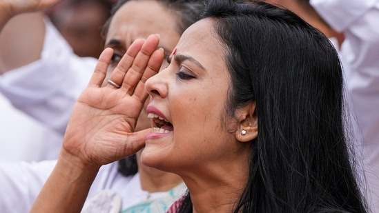 TMC MP Mahua Moitra during a recent protest against in New Delhi. (PTI FIle)