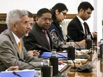 External affairs minister S Jaishankar in a meeting with German Foreign Minister Johann Wadephul and others (not in pic), in Delhi on Wednesday. External affairs minister S Jaishankar in a meeting with German Foreign Minister Johann Wadephul and others (not in pic), in Delhi on Wednesday.