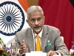 External Affairs Minister S Jaishankar addresses a joint press conference at Hyderabad House, in New Delhi on Wednesday. 