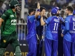 Afghanistan spinners strangled Pakistan’s deep batting lineup to notch an 18-run win in the T20 tri-series Tuesday. (AFP) Afghanistan spinners strangled Pakistan’s deep batting lineup to notch an 18-run win in the T20 tri-series Tuesday. (AFP)
