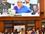 Union Finance Minister Nirmala Sitharaman chairs the GST Council meeting in New Delhi on Wednesday, 3 September.