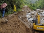 Search and rescue operation being conducted at an affected area after a cloudburst, at Pausari village in Bageshwar district, Uttarakhand, on Tuesday. (PTI)