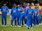 India's captain Suryakumar Yadav with his teammates India's captain Suryakumar Yadav with his teammates