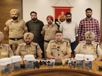 The accused in police custody on Tuesday. (HT)