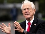 White House trade advisor Peter Navarro speaks to members of the media near the West Wing of the White House in Washington, D.C.