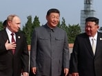 Russian President Vladimir Putin, Chinese President Xi Jinping and North Korean leader Kim Jong Un arrive for a military parade in China