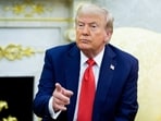 US President Donald Trump during a meeting with Karol Nawrocki, Poland's president, not pictured, in the Oval Office of the White House in Washington, DC, US, on Wednesday, Sept. 3, 2025. 