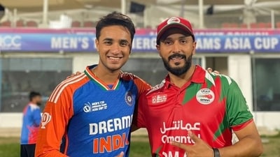 Sufyan Mehmood, right, with India opener Abhishek Sharma (Sufyan Mehmood - Instagram)
