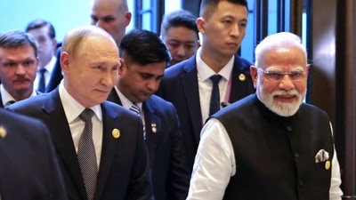 Russia's President Vladimir Putin and Prime Minister Narendra Modi hold a meeting on the sidelines of the Shanghai Cooperation Organisation (SCO) Summit in Tianjin (AFP) Russia's President Vladimir Putin and Prime Minister Narendra Modi hold a meeting on the sidelines of the Shanghai Cooperation Organisation (SCO) Summit in Tianjin (AFP)
