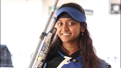Elavenil Valarivan clinched a gold medal in the 10m air rifle mixed team event at the Asian Shooting Championship 2025. (NRAI) Elavenil Valarivan clinched a gold medal in the 10m air rifle mixed team event at the Asian Shooting Championship 2025. (NRAI)