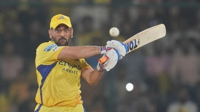 MS Dhoni in action during IPL 2025 for CSK. (AP) MS Dhoni in action during IPL 2025 for CSK. (AP)