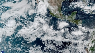 A satellite image shows Hurricane Lorena, off the coast of Mexico near the Gulf of California, September3, 2025. (via REUTERS)