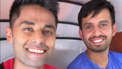 Suryakumar Yadav with Jitesh Sharma Suryakumar Yadav with Jitesh Sharma