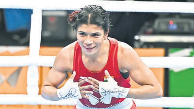 Two-time world champion Nikhat Zareen will headline India’s campaign at the World Championships. (Hindustan Times) Two-time world champion Nikhat Zareen will headline India’s campaign at the World Championships. (Hindustan Times)