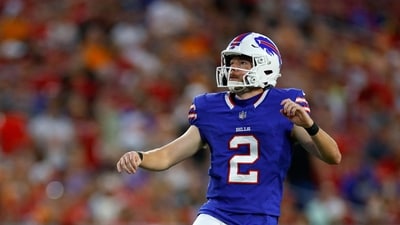 Tyler Bass #2 of the Buffalo Bills kicks an extra point in the first half during the NFL Preseason 2025 game between Buffalo Bills and Tampa Bay Buccaneers (Getty Images via AFP) Tyler Bass #2 of the Buffalo Bills kicks an extra point in the first half during the NFL Preseason 2025 game between Buffalo Bills and Tampa Bay Buccaneers (Getty Images via AFP)