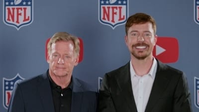The video shows MrBeast and NFL commissioner Roger Goodell. (Instagram/mrbeast) The video shows MrBeast and NFL commissioner Roger Goodell. (Instagram/mrbeast)
