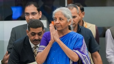 Finance Minister Nirmala Sitharaman during the 56th GST Council meeting, in New Delhi, Wednesday, Sept. 03, 2025. (PTI) Finance Minister Nirmala Sitharaman during the 56th GST Council meeting, in New Delhi, Wednesday, Sept. 03, 2025. (PTI)