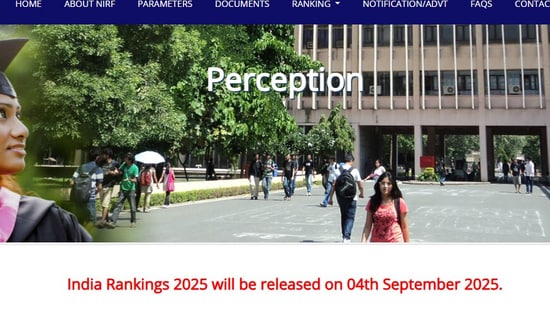 NIRF 2025 India Ranking Highlights: Rankings releasing on Sept 4 at 11 AM, here's where to check NIRF 2025 India Ranking Highlights: Rankings releasing on Sept 4 at 11 AM, here's where to check