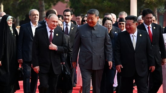 More than 20 world leaders, including Russia's Vladimir Putin and North Korea's Kim Jong Un, gathered in Beijing for the September 3 "Victory Day" event.(Reuters)