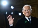 File photo of Italian designer Giorgio Armani at the end of his presentation for Armani Prive during the Women's Haute-Couture Spring/Summer 2025 Fashion Week. File photo of Italian designer Giorgio Armani at the end of his presentation for Armani Prive during the Women's Haute-Couture Spring/Summer 2025 Fashion Week.