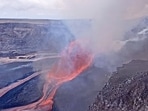 The eruption can be seen in person by the visitors, or people also have an option to watch a livestream of the volcano offered by the US Geological Survey
