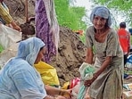Ratni, 90, on the banks of Sutlej near Machhiwara. (HT Photo) Ratni, 90, on the banks of Sutlej near Machhiwara. (HT Photo)