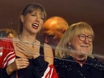 Donna Kelce faced backlash for unintentionally reposting a comedian's video about Taylor Swift's desire to have a baby with her son. (Photo by David Eulitt / GETTY IMAGES NORTH AMERICA / Getty Images via AFP) Donna Kelce faced backlash for unintentionally reposting a comedian's video about Taylor Swift's desire to have a baby with her son. (Photo by David Eulitt / GETTY IMAGES NORTH AMERICA / Getty Images via AFP)