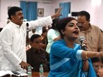 The House meeting at Lucknow Municipal Corporation headquarter in Lucknow (Mushtaq Ali/HT Photo) The House meeting at Lucknow Municipal Corporation headquarter in Lucknow (Mushtaq Ali/HT Photo)