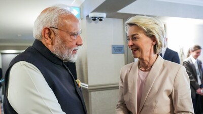 Prime Minister Narendra Modi and European Commission President Ursula von der Leyen (ANI Photo)