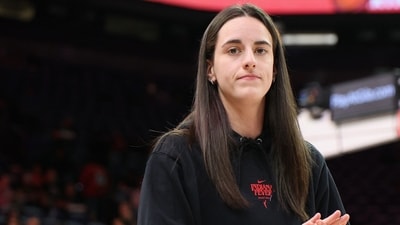 Caitlin Clark was seen doing 5-on-0 drills before the September 2 Indiana Fever game. (Getty Images via AFP) Caitlin Clark was seen doing 5-on-0 drills before the September 2 Indiana Fever game. (Getty Images via AFP)
