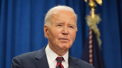 Joe Biden was recently spotted with a significant gash or scar on his forehead. (AP) Joe Biden was recently spotted with a significant gash or scar on his forehead. (AP)