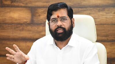 Mumbai, India - July 05, 2022: Chief Minister Eknath Shinde addresses the media during a press conference at BMC Disaster Management Department, BMC Headquarters, in Mumbai, India, on Tuesday, July 05, 2022. (Photo by Bhushan Koyande/HT Photo) (HT PHOTO) Mumbai, India - July 05, 2022: Chief Minister Eknath Shinde addresses the media during a press conference at BMC Disaster Management Department, BMC Headquarters, in Mumbai, India, on Tuesday, July 05, 2022. (Photo by Bhushan Koyande/HT Photo) (HT PHOTO)