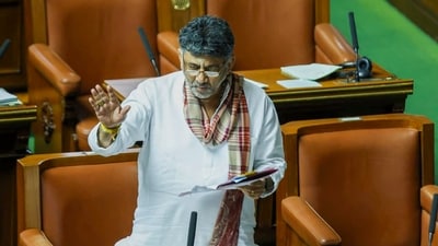 Karnataka Deputy Chief Minister DK Shivakumar in Bengaluru. (DIPR) Karnataka Deputy Chief Minister DK Shivakumar in Bengaluru. (DIPR)