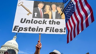 The video of Joseph Schnitt, posted by right-wing activist James O'Keefe, shows the rift in the MAGA base over the Epstein client list. (AFP)