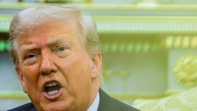 US President Donald Trump  in the Oval Office at the White House in Washington, D.C. (REUTERS)